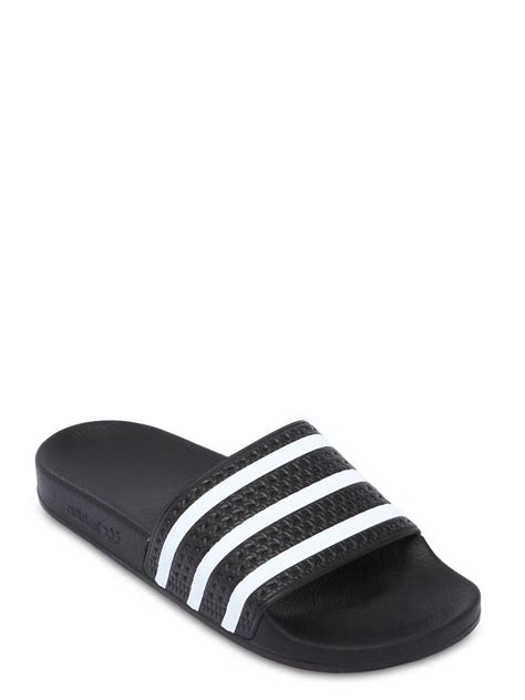 Adidas Originals Adilette Slide Sandals In Black For Men Lyst