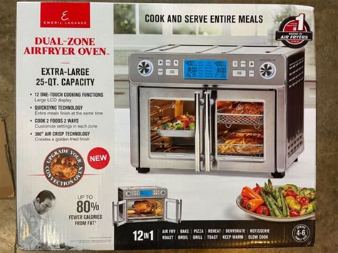 Emeril Lagasse Dual Zone Air Fryer Oven 26 Qt Dzel24 01 For Sale Online