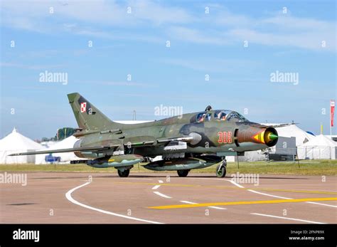 Polish Air Force Sukhoi Su 22 Fitter Fighter Jet Plane At Royal