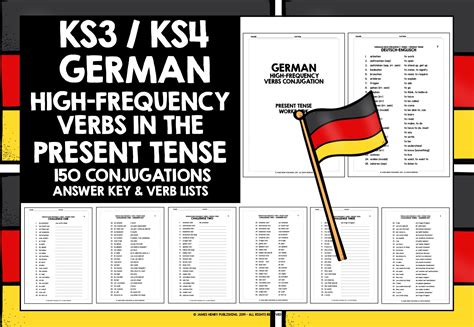 German Present Tense Conjugation Practice Teaching Resources