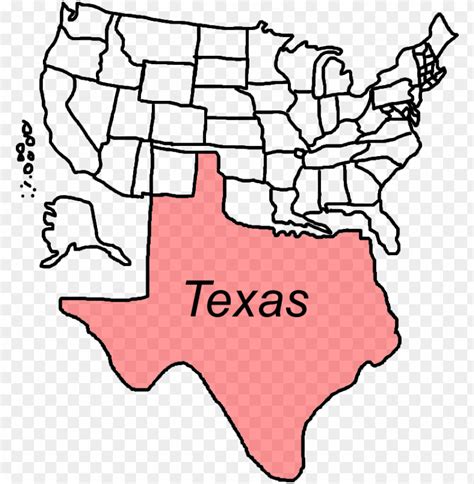 Texas In Usa High Resolution United States Map Blank Png Image With