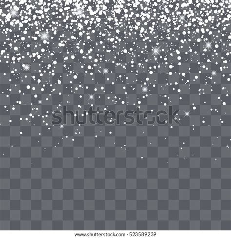 Vector White Glitter Particles Background Effect Stock