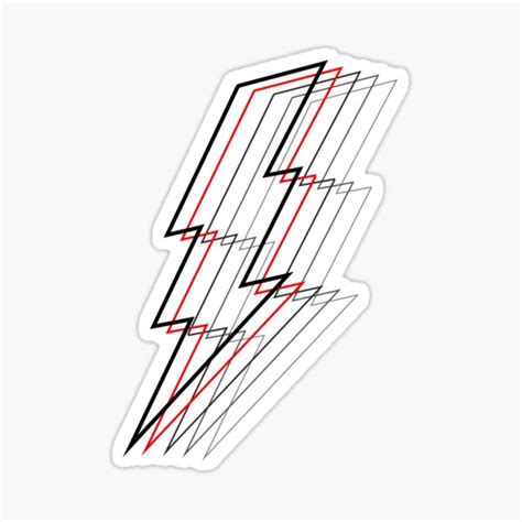 Red Lightning Bolt Sticker By Jormarbs Redbubble