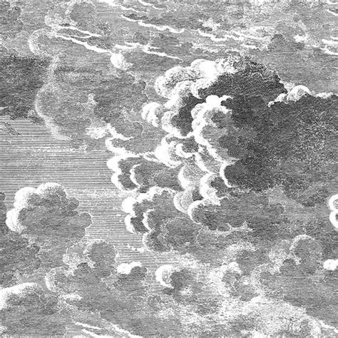 Nuvolette Clouds Wallpaper In Black And White Wallpaper Trader