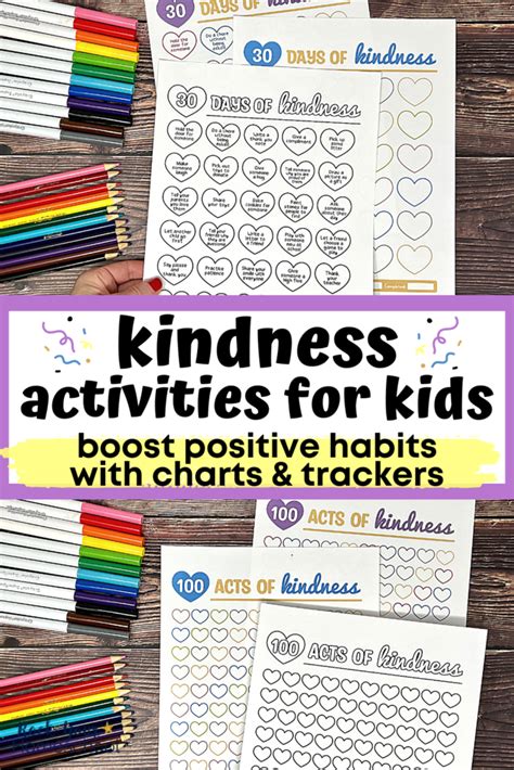 Kindness Activities For Kids 2 Styles Of Charts To Enjoy Free