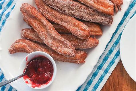 Churros With Strawberry Dipping Sauce Recipe Dipping Sauces Recipes
