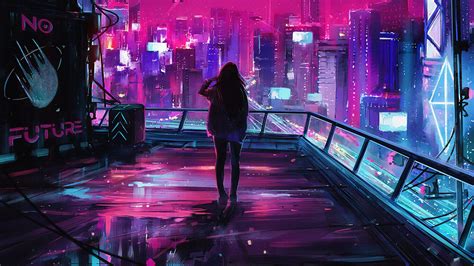 Anime Neon City Wallpaper K Anime Neon Wallpapers And Hd Backgrounds Porn Sex Picture