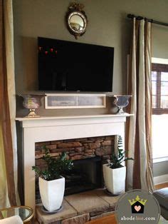 Safe installation of your television. Image result for tv above fireplace cable box | Tv above ...