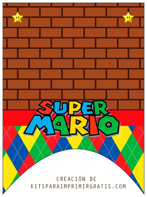 Banderines Para Imprimir Mario Bros Kits Para Imprimir Gratis
