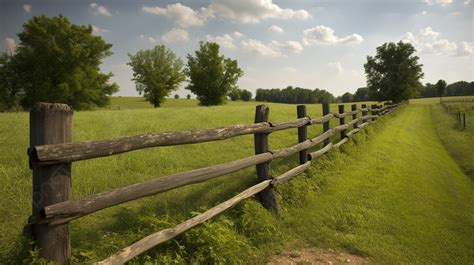 Wooden Fence In Grass Background Picture Of Farm Fences Background