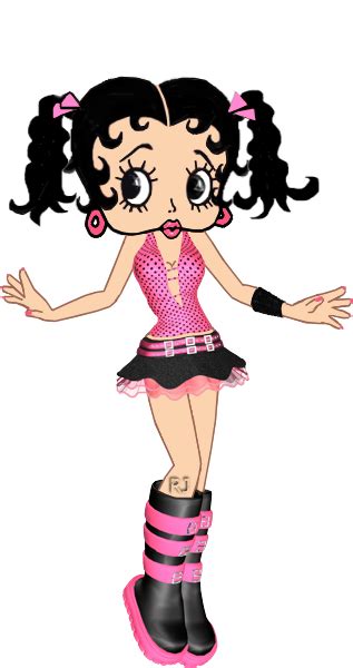 Bb Pink Black Betty Boop Betty Boop Art Betty Boop Cartoon Animated