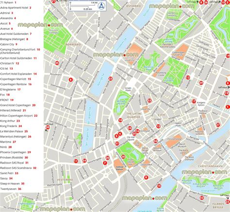 Plan Et Carte Touristique De Copenhagen Attractions Et Monuments De