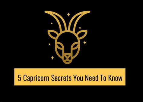 5 capricorn secrets you need to know revive zone