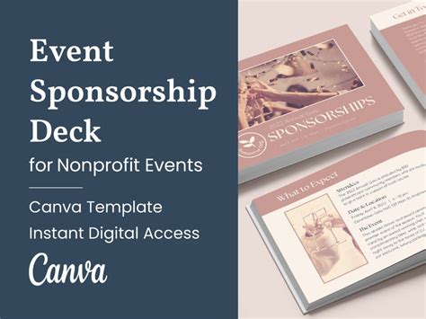 Event Sponsorship Deck For Nonprofit Events Canva Template Etsy