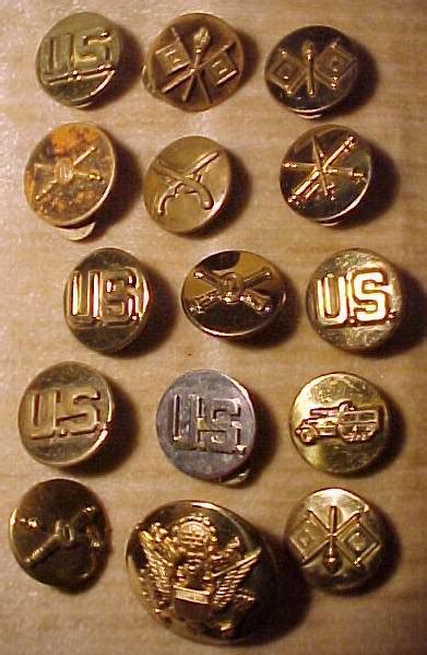 Antique Us Military Insignia Collarhat Pins Wwii Army Antique Price