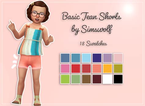 Basic Jean Shorts By Simswolffor Some Reason Toddlers Dont Have Any