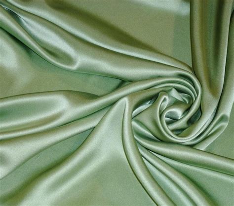 Silk Satin Fabric Sage Green Silk Supplies Fabric By Yard Silk Etsy Uk