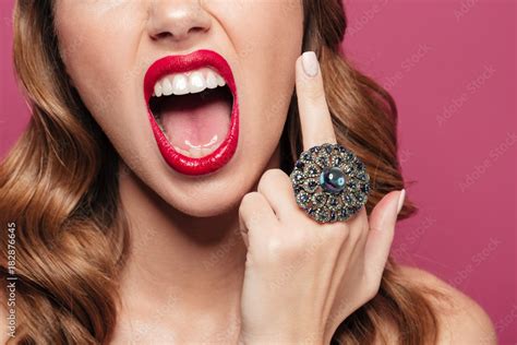 Angry Lady Screaming And Showing Middle Finger With Beautiful Ring