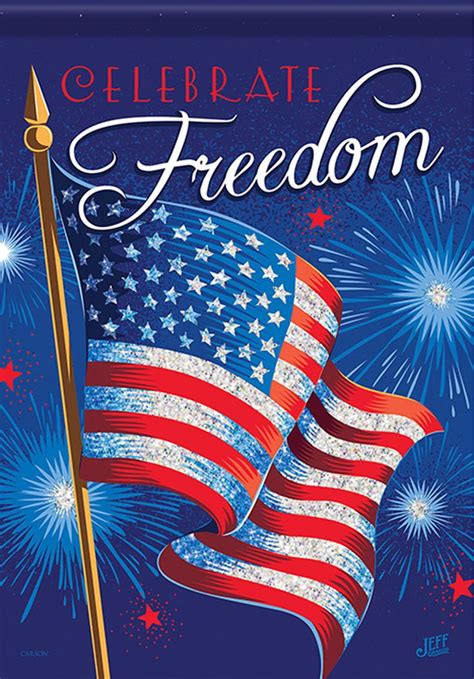 Celebrate Freedom Fourth Of July Banner Holiday Flag Patriotic Stars