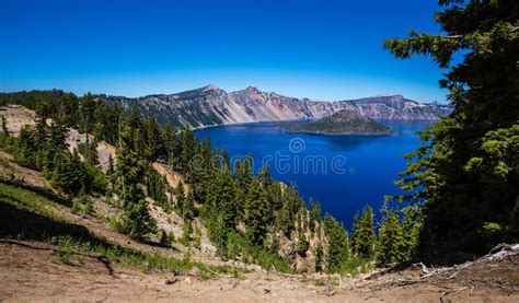 Clear Summer Day On Crater Lake Crater Lake National Park Oregon