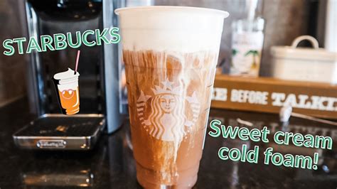 Starbucks Vanilla Sweet Cream Cold Foam At Home Youtube