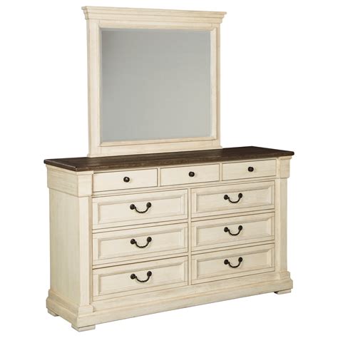Styleline Bolanburg B647 131 36 Two Tone Dresser And Bedroom Mirror Efo Furniture Outlet