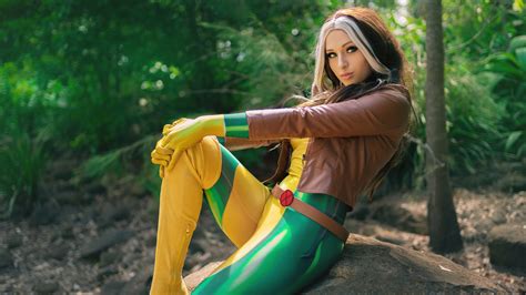 1920x1080 rogue x men cosplay 5k laptop full hd 1080p hd 4k wallpapers images backgrounds