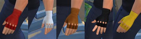 Mod The Sims Fingerless Gloves For Male