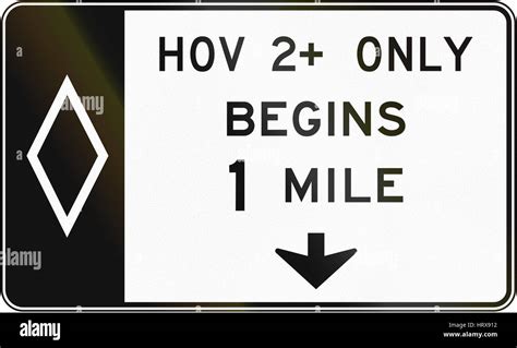 United States Mutcd Regulatory Road Sign High Occupancy Vehicle Lane
