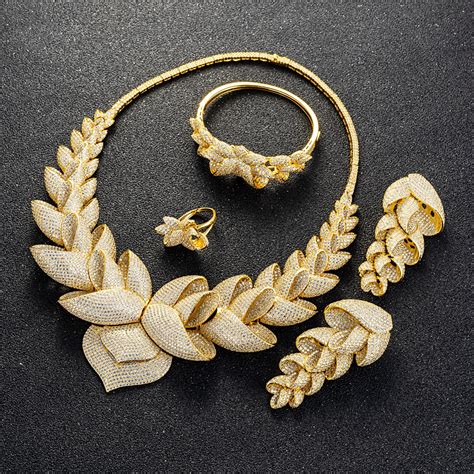 Luxury Cubic Zirconia 4 Piece Jewelry Set In Exclusive Design