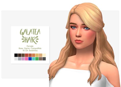 Galatea Hair Sims Hair Sims 4 Sims