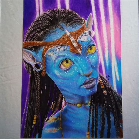 Neytiri Avatar Glowing Art Drawings Art Drawings