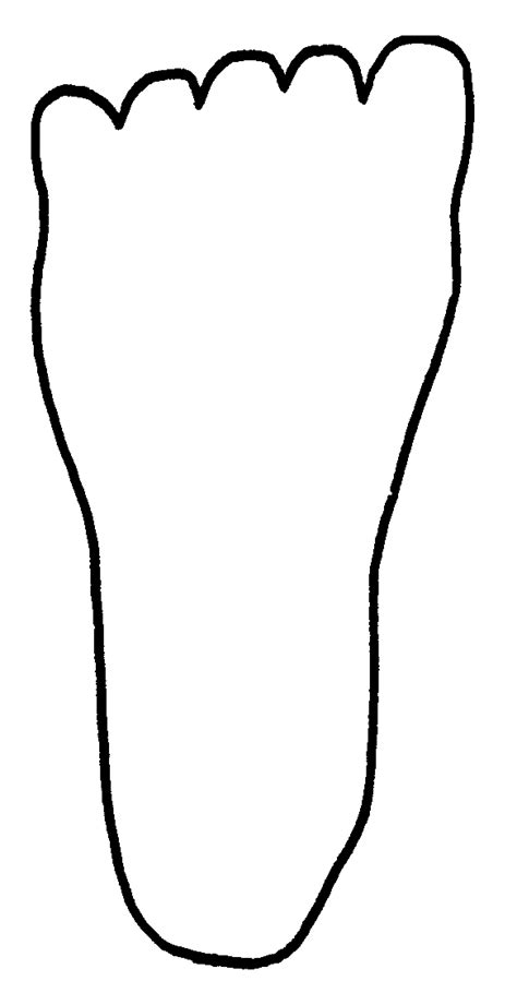 Feet Foot Template Outline Footprint Clipart Drawing Cut Baby Jack