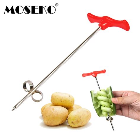 Moseko 1pc Manual Spiral Screw Slicer Plastic Pp Steel Wire Rotate