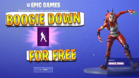 Boogie down is an epic fortnite emote. BOOGIE DOWN Emote *FOR FREE* By Enable TWO FACTOR ...