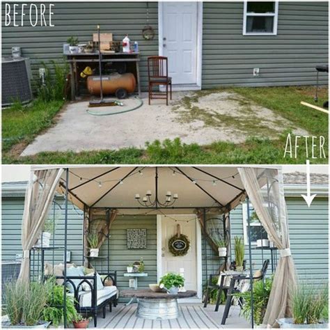 35 Before And After Backyard Makeovers On A Budget Patio Makeover
