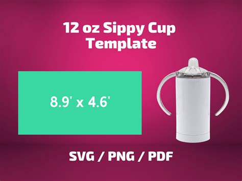 Sippy Cup 12 Oz Tumbler Template Sublimation Templates For Use Etsy UK