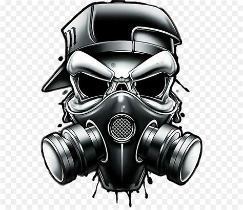 Skull mask and transparent png images free download. Gas mask Drawing - gas mask png download - 608*770 - Free ...