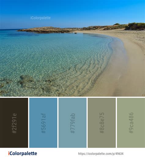Color Palette Ideas From Sea Coastal And Oceanic Landforms Body Of