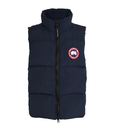 mens canada goose navy lawrence puffer gilet harrods {countrycode}