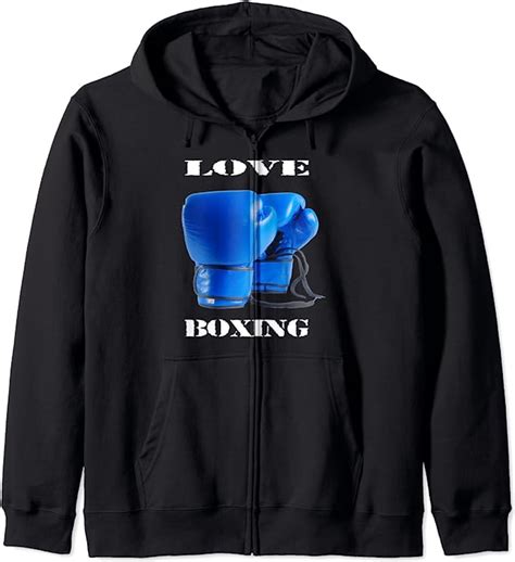 I Love Boxing Zip Hoodie Clothing