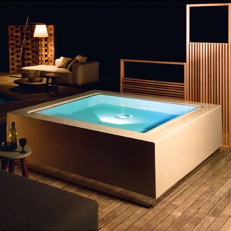 Zucchetti Kos Quadrat Mini Pool Mini Pool Jacuzzi Hot Tub Free Standing Bath Tub