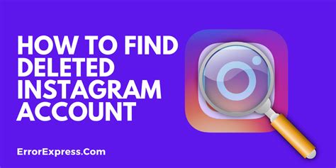 This is a permanent way to delete an instagram account. How to Find deleted Instagram account - Error Express