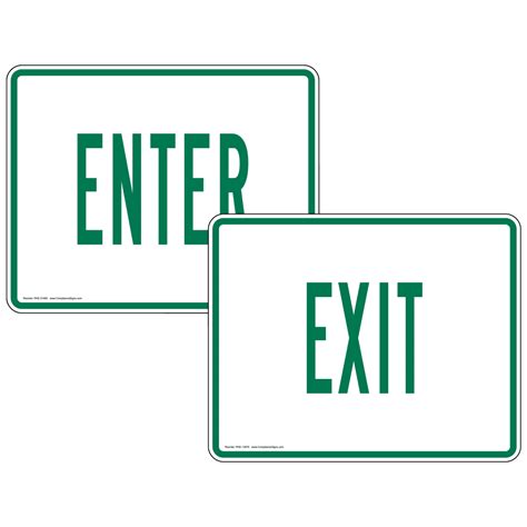 Enter Exit Sign Pke 21480 13879 Enter And Exit Set