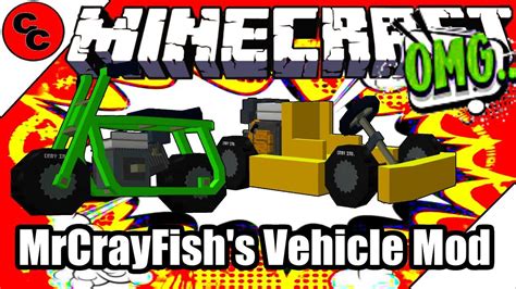 Minecraft Mods Mrcrayfishs Vehicle Mod 1122 Youtube