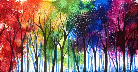Rainbow Tree Painting At Explore Collection Of