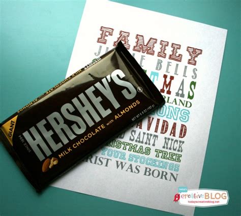 Christmas candy bar wrappers to print : Printable Christmas Candy Bar Wrapper | Today's Creative Life