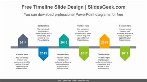 Zigzag Pentagon Timeline Design Free Powerpoint Slides And Templates