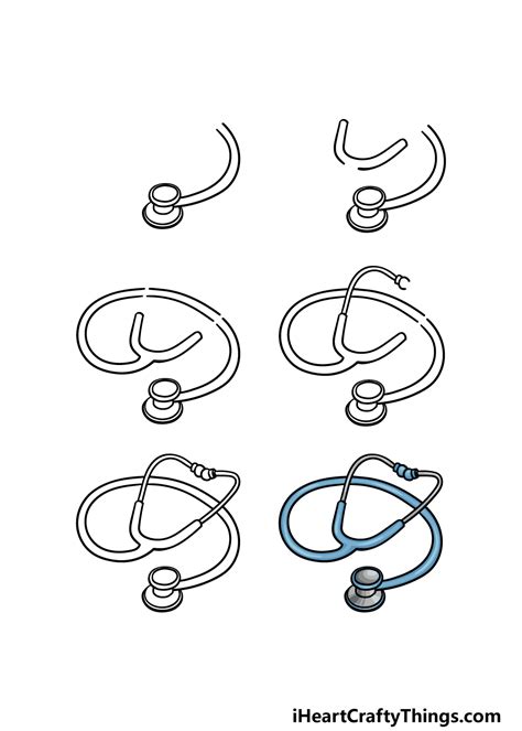 How To Draw A Stethoscope A Step By Method Step Guide Khoafa
