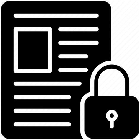 Confidential file, data protection, document protection, privacy protection, profile lock icon ...